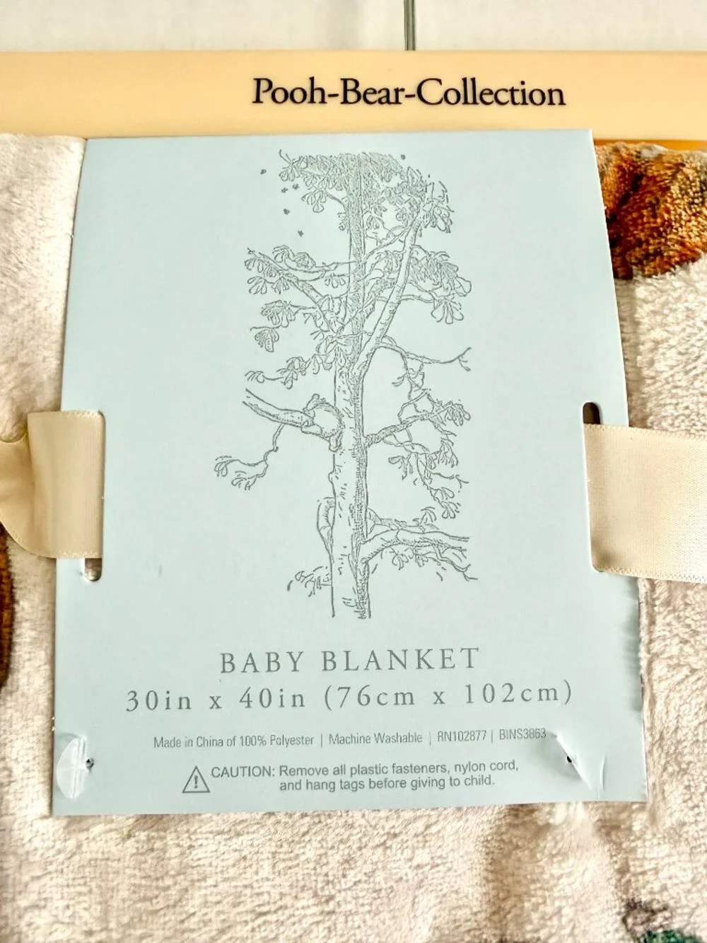 NEW Pooh Bear Collection Winnie The Pooh Baby Blanket Fall Pumpkin 30